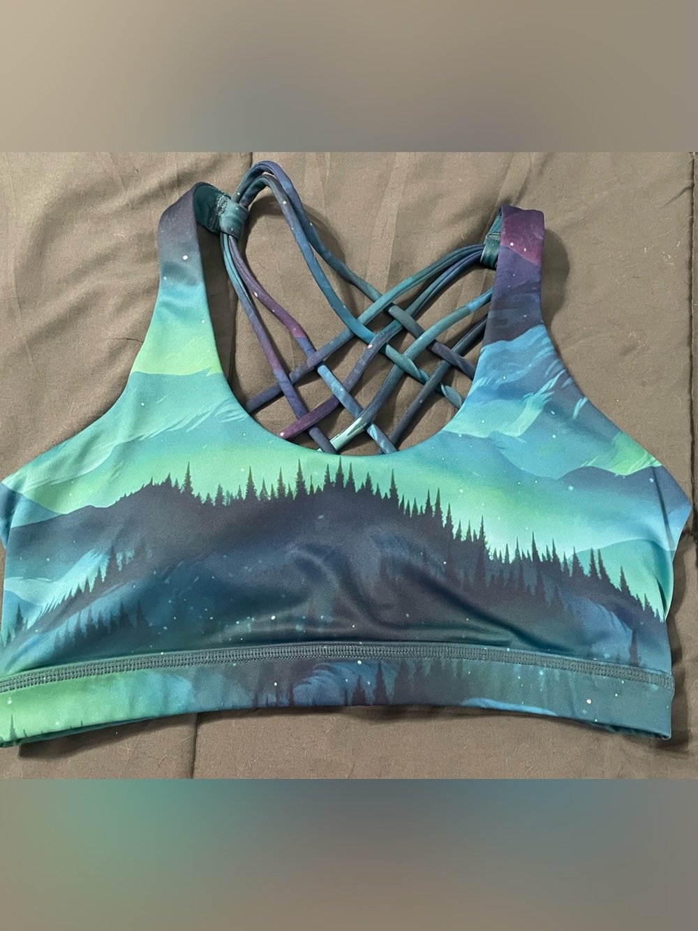 CVG Aurora Borealis Print Sports Bra Medium
